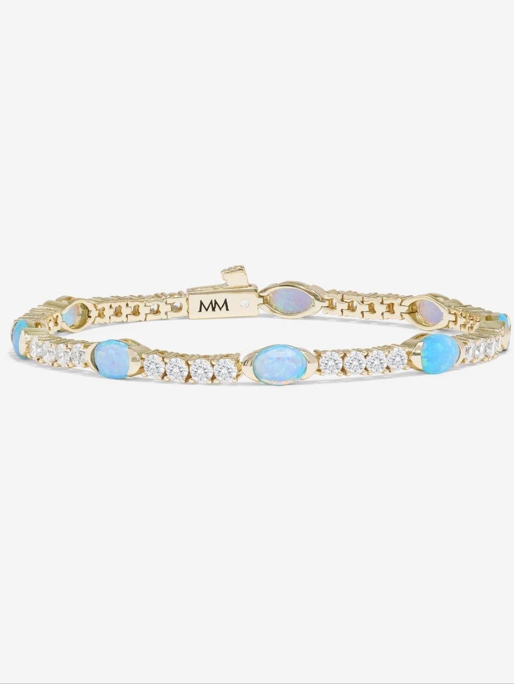 Melinda Maria The Maven Tennis Bracelet Opal 3mm 7.5" Gold New ✨️FIRM